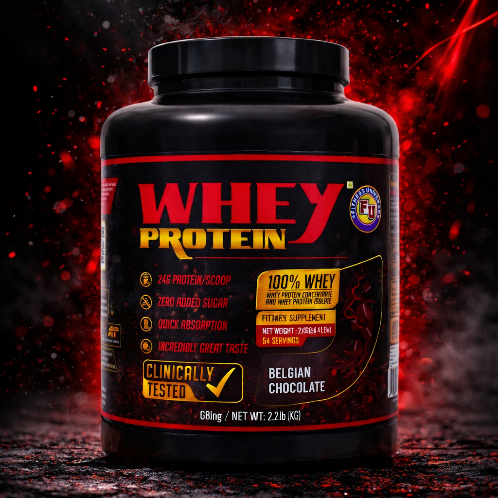 Fitness Universe Whey Protein | Blend Whey Protein Isolate and Whey Protein Concentrate | 2 Kg